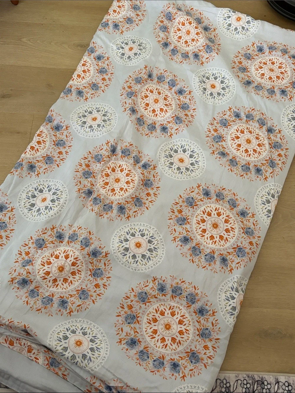 🍓 INDIGO CABANA BEDDING COLLECTION blue orange medallion King duvet cover
